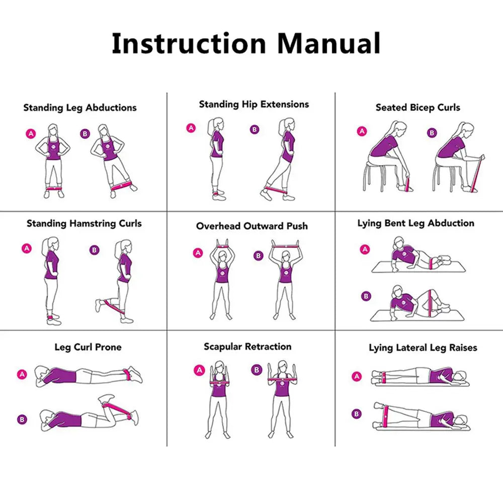 Bandes de Résistance Fitness – Élastiques de Sport Yoga & Musculation