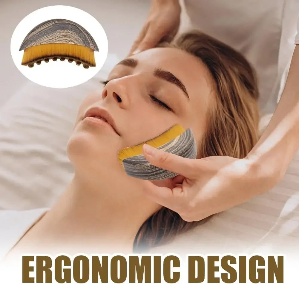 Brosse de Drainage Lymphatique Visage – Sculpteur Mâchoire & Contour