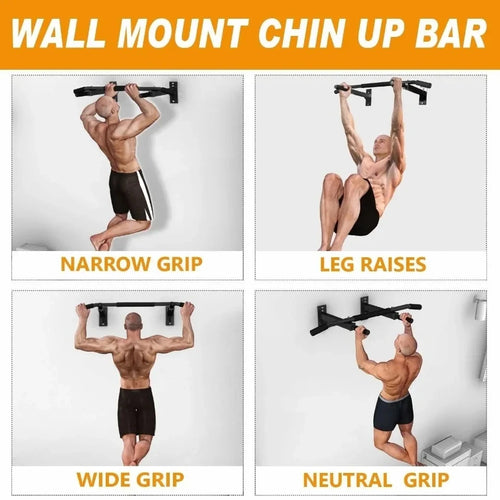 Barre de Traction Murale avec Poignées Antidérapantes – Fitness & Musculation à Domicile