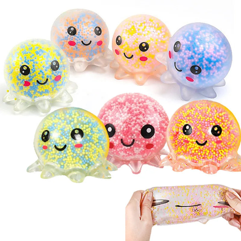 Balle Anti-Stress Kawaii Animal Squishy – Jouet Squeeze Rebond Lent pour Enfants et Adultes