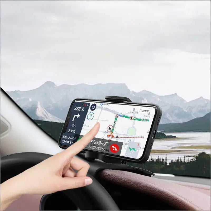 Support Téléphone Voiture Rotatif 360° – Fixation Tableau de Bord & Grille d'Aération, Compatible 4,7–6,9 pouces