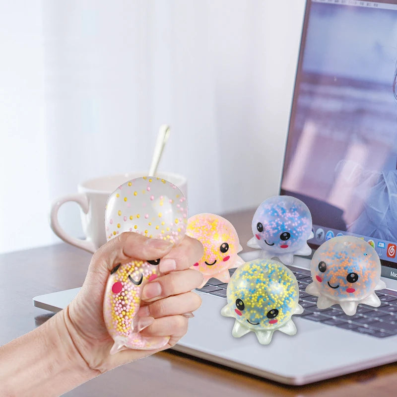 Balle Anti-Stress Kawaii Animal Squishy – Jouet Squeeze Rebond Lent pour Enfants et Adultes