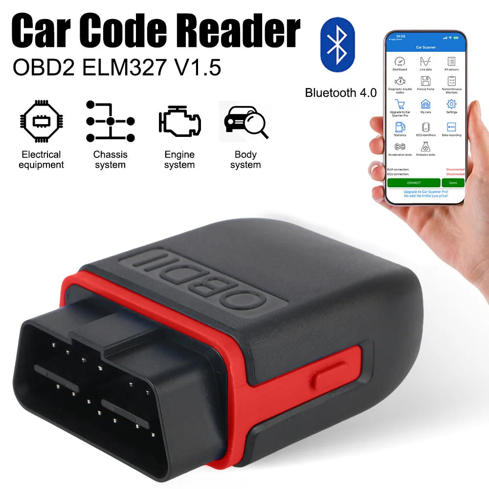 OBD2 Scanner Auto Accessories Repair Tools Car OBD II Diagnostic Tools Car Code Reader Wireless ELM327 V1.5 Battery Engine Scan