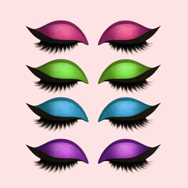 Faux Cils & Ombres à Paupières Adhésifs Réutilisables – Maquillage Facile en 1 Étape