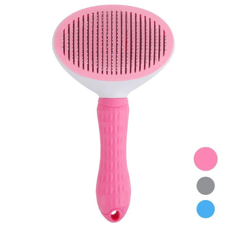 Brosse Autonettoyante pour Chien & Chat – Dêmêlage Facile en 1 Clic (Poils Courts & Longs)