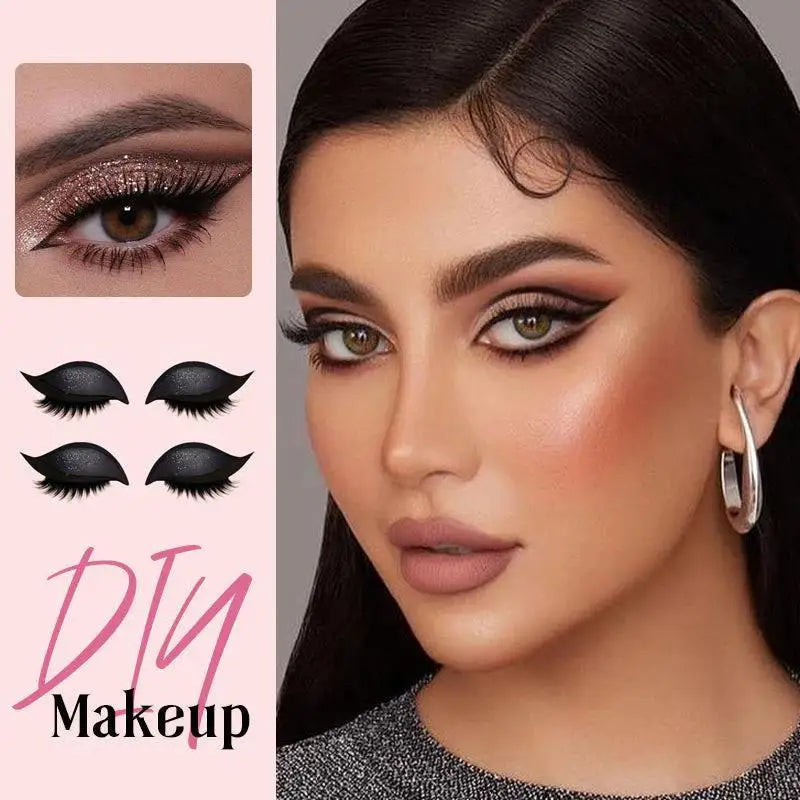 Faux Cils & Ombres à Paupières Adhésifs Réutilisables – Maquillage Facile en 1 Étape