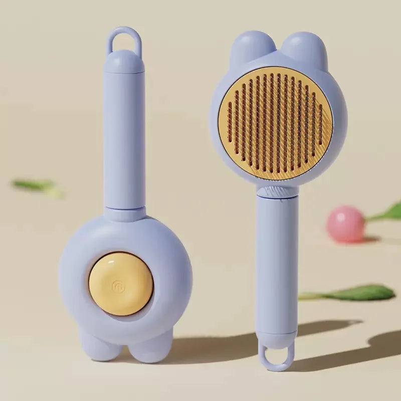 Brosse Autonettoyante pour Chien & Chat – Dêmêlage Facile en 1 Clic (Poils Courts & Longs)