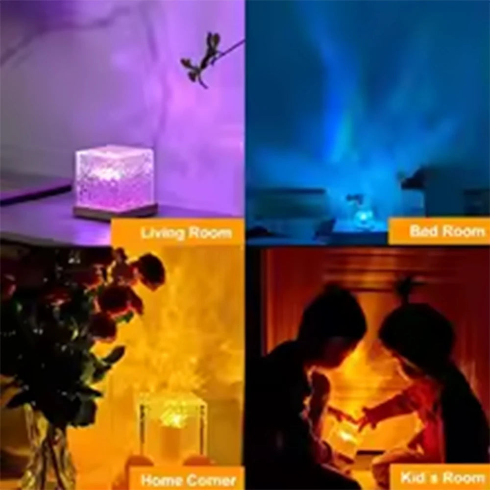 Lampe Projecteur Vagues Océan RGB 16 Couleurs avec Télécommande