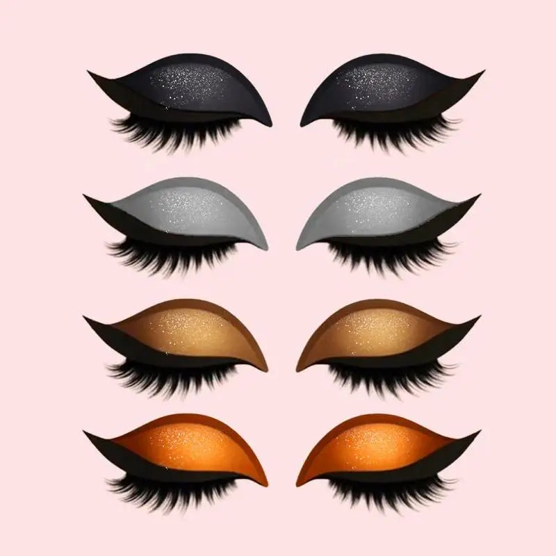 Faux Cils & Ombres à Paupières Adhésifs Réutilisables – Maquillage Facile en 1 Étape