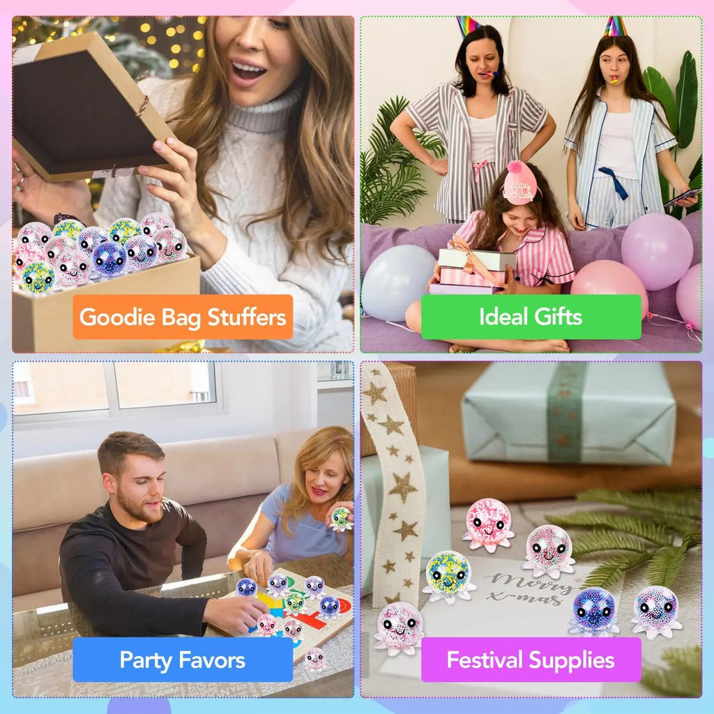 Balle Anti-Stress Kawaii Animal Squishy – Jouet Squeeze Rebond Lent pour Enfants et Adultes