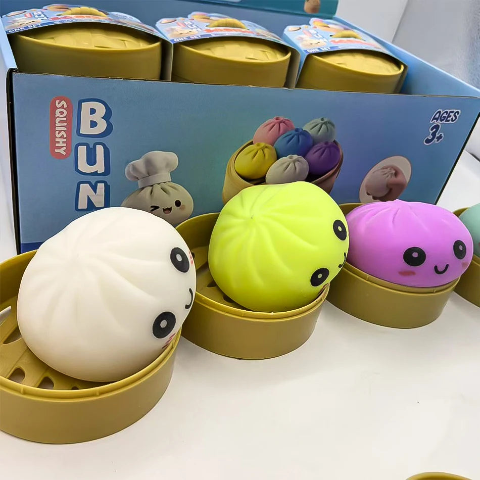 Boîte Surprise Dumpling Squishy Anti-Stress – Jouet Squeeze Rebondissant