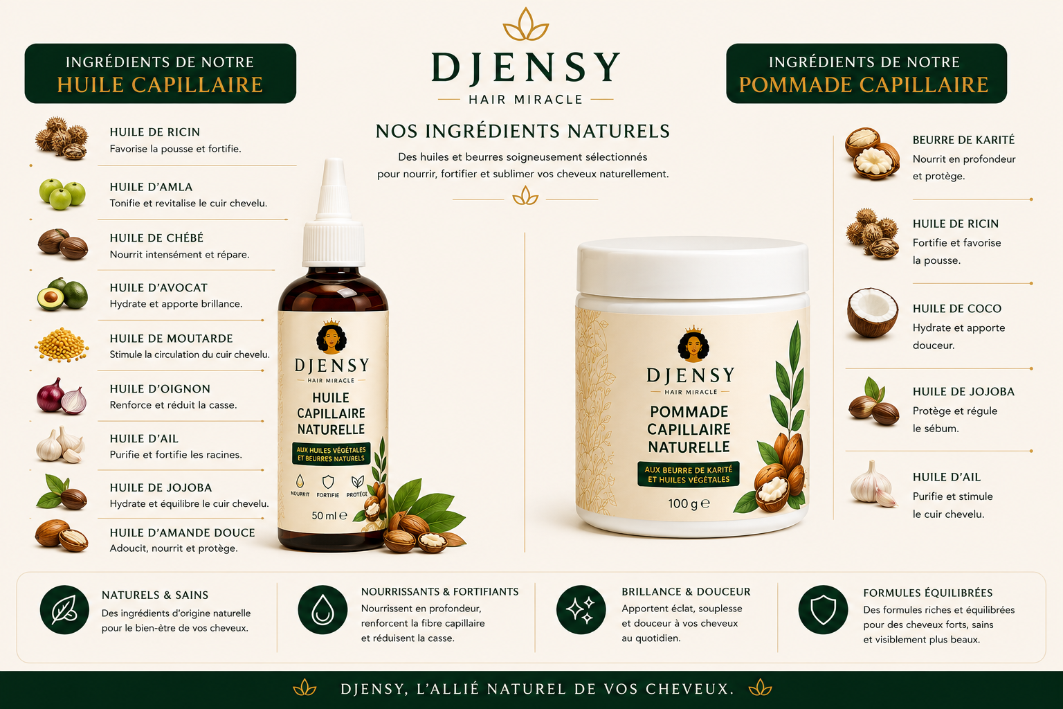 Pommade Capillaire Naturelle – DJENSY Hair Miracle