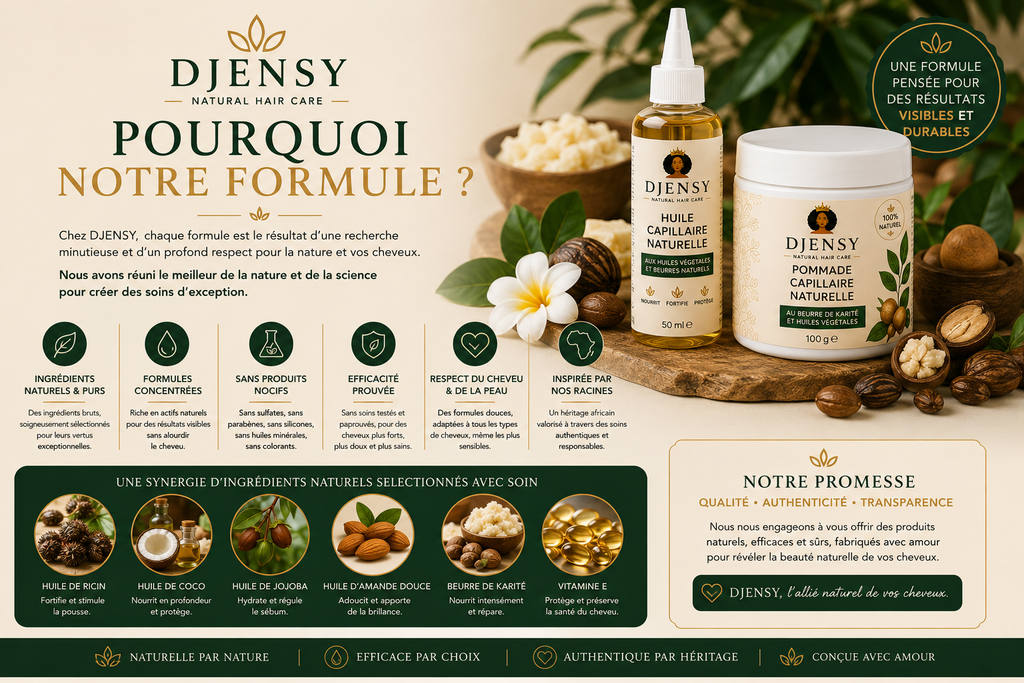 Pack Duo DJENSY – Huile & Pommade Capillaire Naturelle