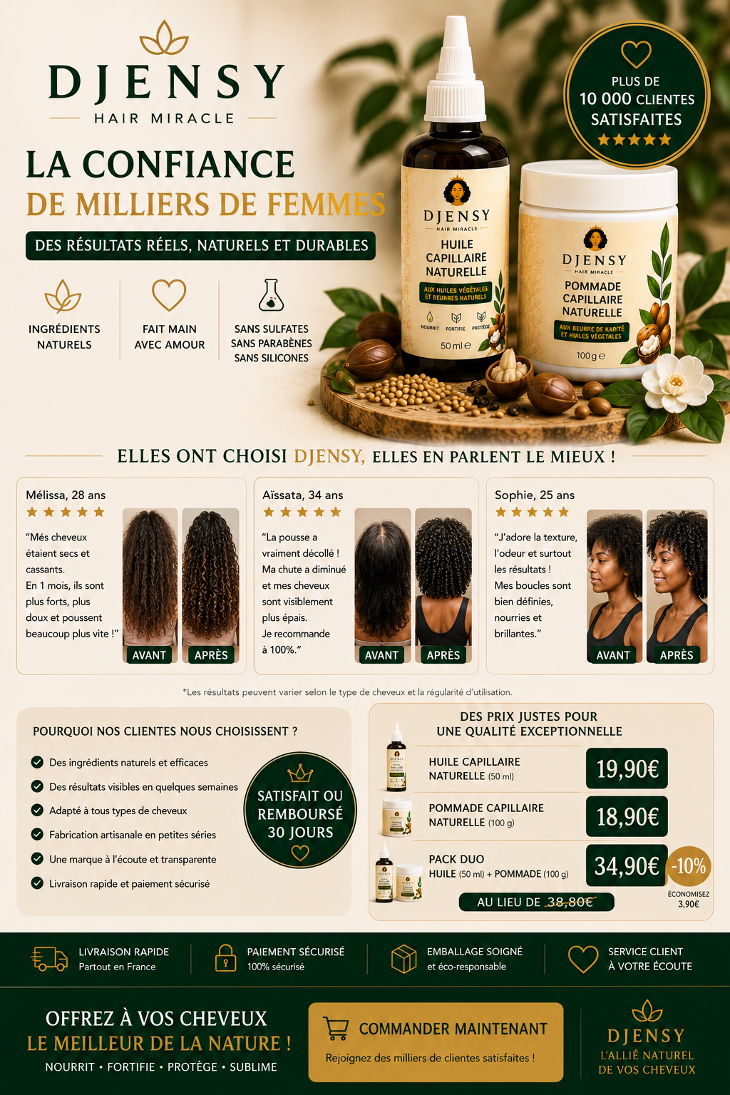 Pommade Capillaire Naturelle – DJENSY Hair Miracle
